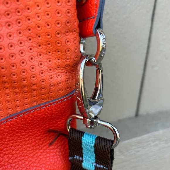 Gabs G3 Plus Size Large Convertible Shopping Tote Bad Orange Leather Like New - Picture 8 of 16